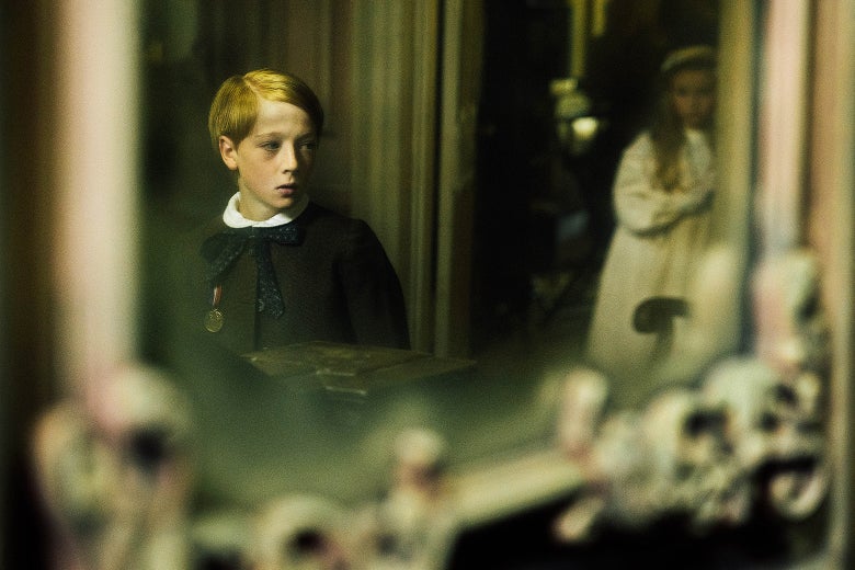 Oliver Zetterstrom side-eyes a ghost, maybe, in The Little Stranger.